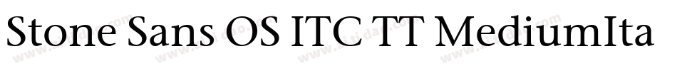 Stone Sans OS ITC TT MediumIta字体转换